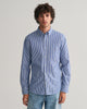 COLLEGE BLUE, REG POPLIN STRIPE SHIRT, FRONT-VIEW BY GANT AU.