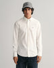 WHITE, SLIM OXFORD SHIRT, FRONT-VIEW BY GANT AU.