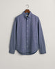 PERSIAN BLUE, SLIM OXFORD SHIRT, FLAT-LAY BY GANT AU.