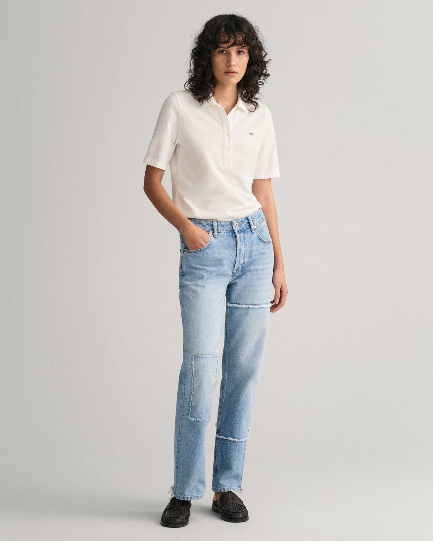 EGGSHELL, SLIM SHIELD SS PIQUE POLO BY GANT AU.