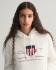 EGGSHELL, REL ARCHIVE SHIELD HOODIE, CLOSE-UP BY GANT AU.