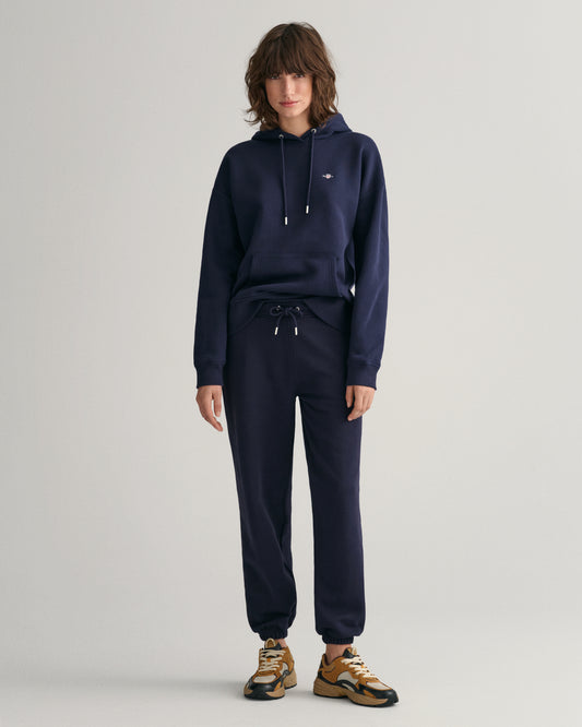 EVENING BLUE, SHIELD SWEATPANTS, FRONT-VIEW BY GANT AU.