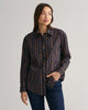 Relaxed Fit Rope Striped Cotton Voile Shirt