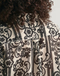 LINEN, REL LACE PRINT COT SILK SHIRT, CLOSE-UP BY GANT AU.