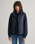 EVENING BLUE, LIGHT DOWN VEST, FRONT-VIEW BY GANT AU.
