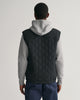 BLACK, QUILTED WINDCHEATER VEST, BACK-VIEW BY GANT AU.