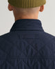 EVENING BLUE, QUILTED WINDCHEATER VEST, CLOSE-UP BY GANT AU.