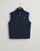 EVENING BLUE, QUILTED WINDCHEATER VEST, FLAT-LAY BY GANT AU.