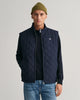 EVENING BLUE, QUILTED WINDCHEATER VEST, FRONT-VIEW BY GANT AU.