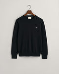 BLACK, CLASSIC COTTON C-NECK, FLAT-LAY BY GANT AU.