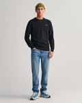 BLACK, CLASSIC COTTON V-NECK BY GANT AU.