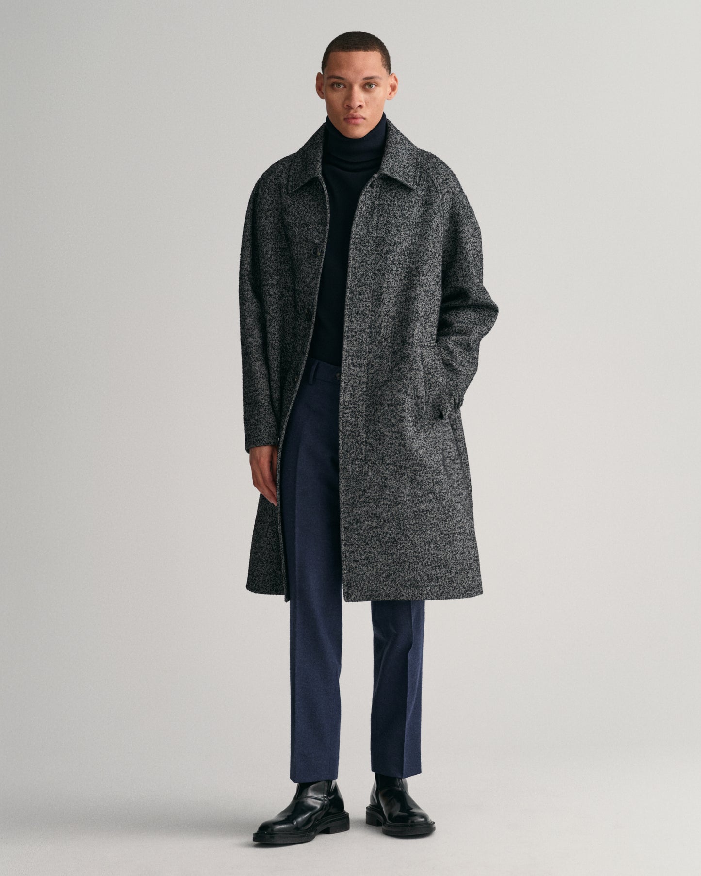 EVENING BLUE, CLASSIC COTTON ROLLERNECK BY GANT AU.