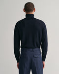 EVENING BLUE, CLASSIC COTTON ROLLERNECK, BACK-VIEW BY GANT AU.