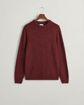 PLUMPED RED, WOOL NEPS C-NECK, FLAT-LAY BY GANT AU.