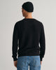 BLACK, COTTON PIQUE C-NECK, BACK-VIEW BY GANT AU.