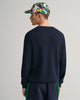 EVENING BLUE, COTTON PIQUE C-NECK, BACK-VIEW BY GANT AU.