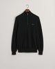 BLACK, COTTON PIQUE HALF ZIP, FLAT-LAY BY GANT AU.