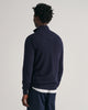 EVENING BLUE, COTTON PIQUE HALF ZIP, BACK-VIEW BY GANT AU.