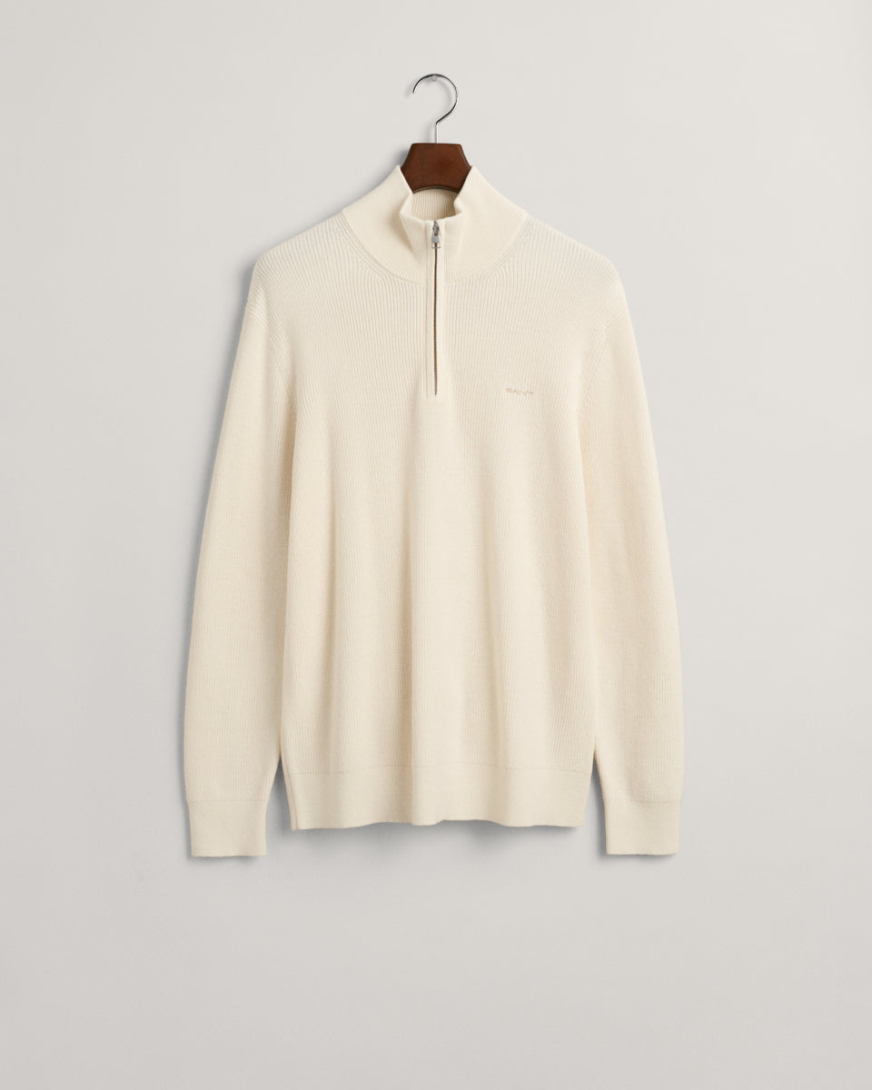 CREAM, COTTON WOOL RIB HZ, FLAT-LAY BY GANT AU.