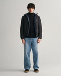 BLACK, COTTON CABLE TURTLE NECK BY GANT AU.