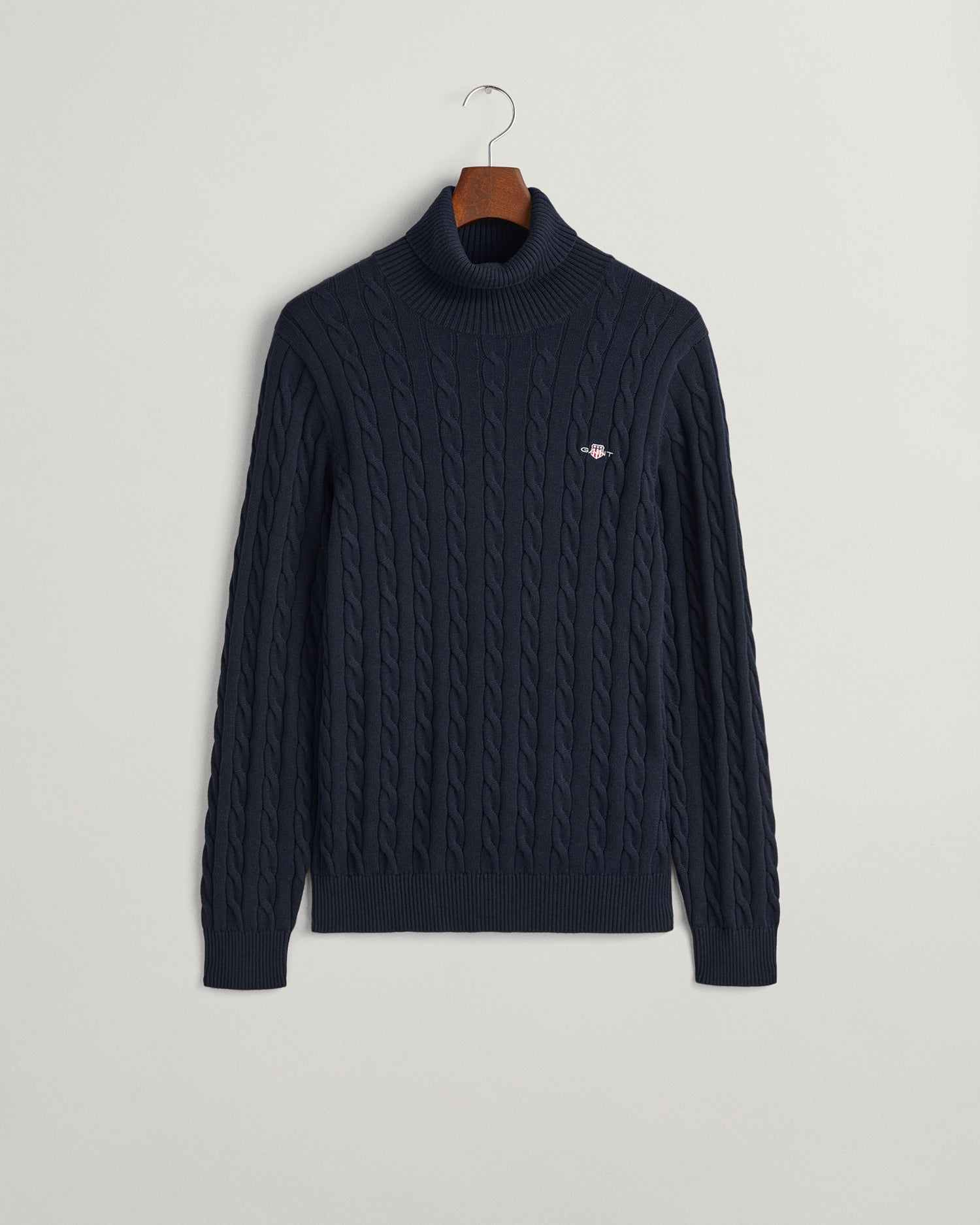 Cotton Cable Knit Turtleneck Sweater – GANT