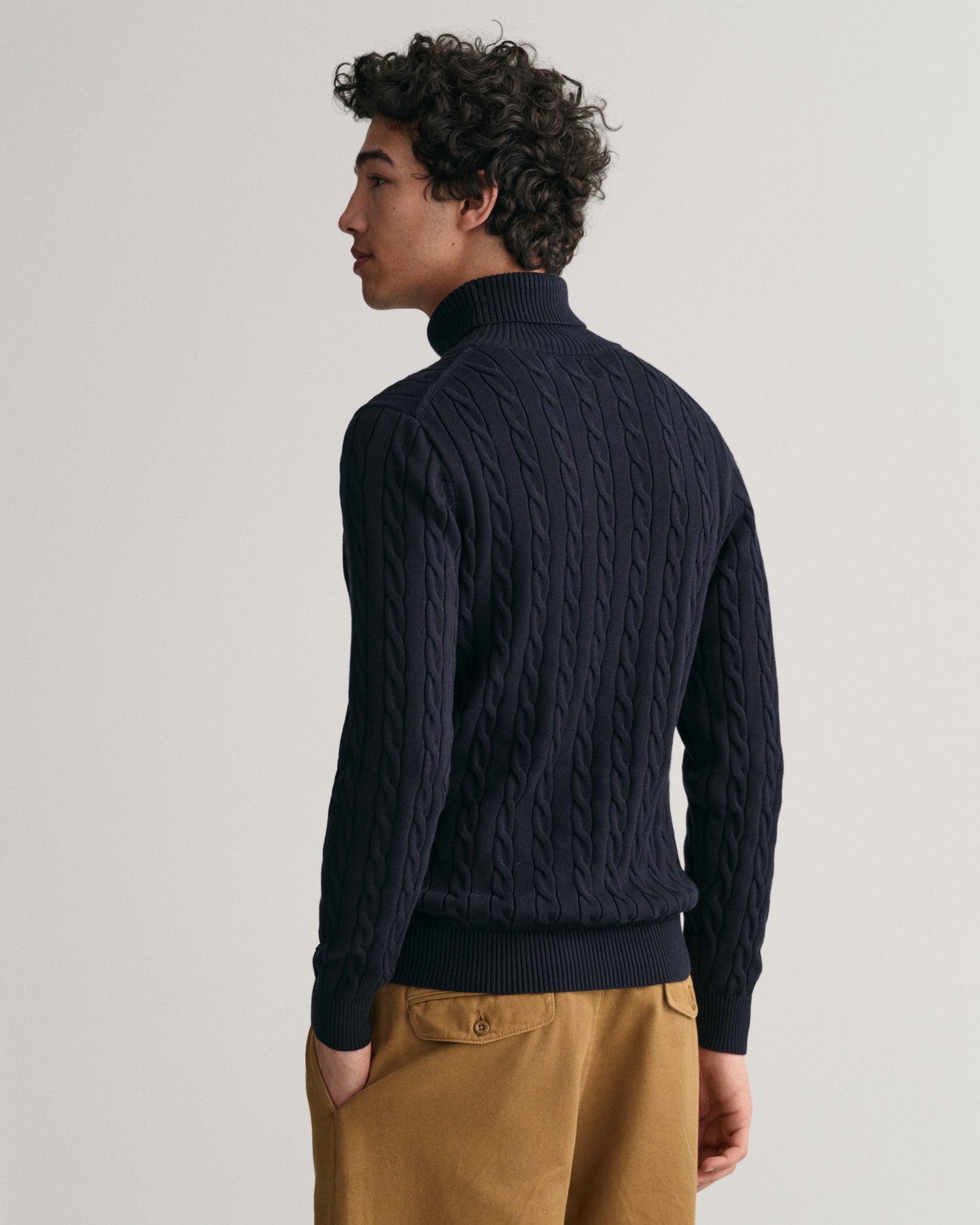 Cotton Cable Knit Turtleneck Sweater – GANT