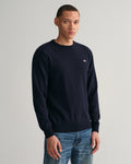 MARINE, SUPERFINE LAMBSWOOL C-NECK, FRONT-VIEW BY GANT AU.