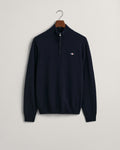 MARINE, SUPERFINE LAMBSWOOL HALF ZIP, FLAT-LAY BY GANT AU.
