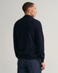 MARINE, SUPERFINE LAMBSWOOL HALF ZIP, BACK-VIEW BY GANT AU.