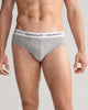 GREY MELANGE, BRIEF 3-PACK, CLOSE-UP BY GANT AU.