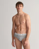 GREY MELANGE, BRIEF 3-PACK, BACK-VIEW BY GANT AU.