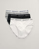 GREY MELANGE, BRIEF 3-PACK BY GANT AU.