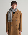 GREY MELANGE, UNISEX. WOOL SCARF BY GANT AU.