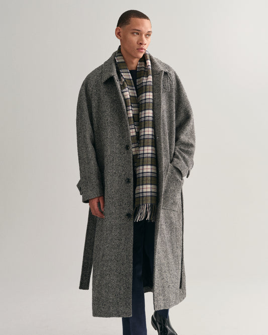 DARK CACTUS, MULTI CHECK SCARF BY GANT AU.