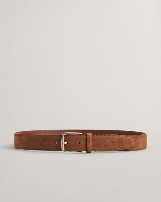 WEATHERED BROWN, CLASSIC SUEDE BELT BY GANT AU.