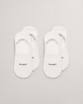 WHITE, INVISIBLE SOCKS 2-PACK BY GANT AU.
