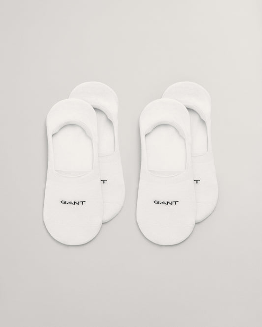 WHITE, INVISIBLE SOCKS 2-PACK BY GANT AU.
