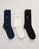 BLACK, SHIELD SOCKS 3-PACK BY GANT AU.