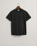 BLACK, REG TONAL SHIELD SS T-SHIRT, FLAT-LAY BY GANT AU.