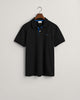 BLACK, REG CONTRAST PIQUE SS POLO, FLAT-LAY BY GANT AU.