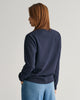 EVENING BLUE, REG TONAL SHIELD C-NECK SWEAT, BACK-VIEW BY GANT AU.