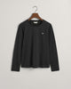 BLACK, REG SHIELD LS T-SHIRT, FLAT-LAY BY GANT AU.