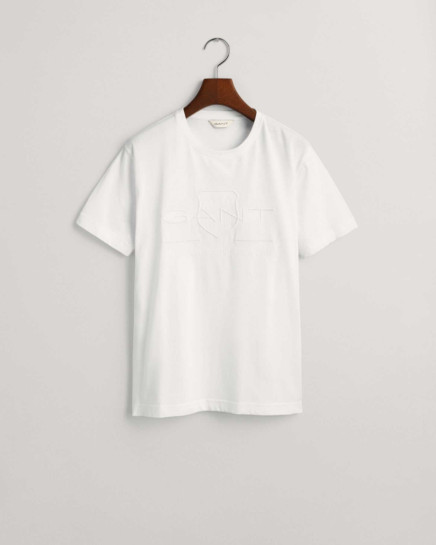 WHITE, TONAL AS SS T-SHIRT BY GANT AU.