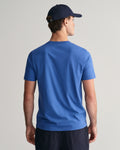 RICH BLUE, REG SHIELD SS T-SHIRT, BACK-VIEW BY GANT AU.