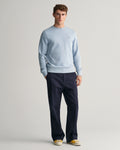 DOVE BLUE, REG SHIELD C-NECK SWEAT BY GANT AU.