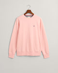 BUBBELGUM PINK, REG SHIELD C-NECK SWEAT, FLAT-LAY BY GANT AU.
