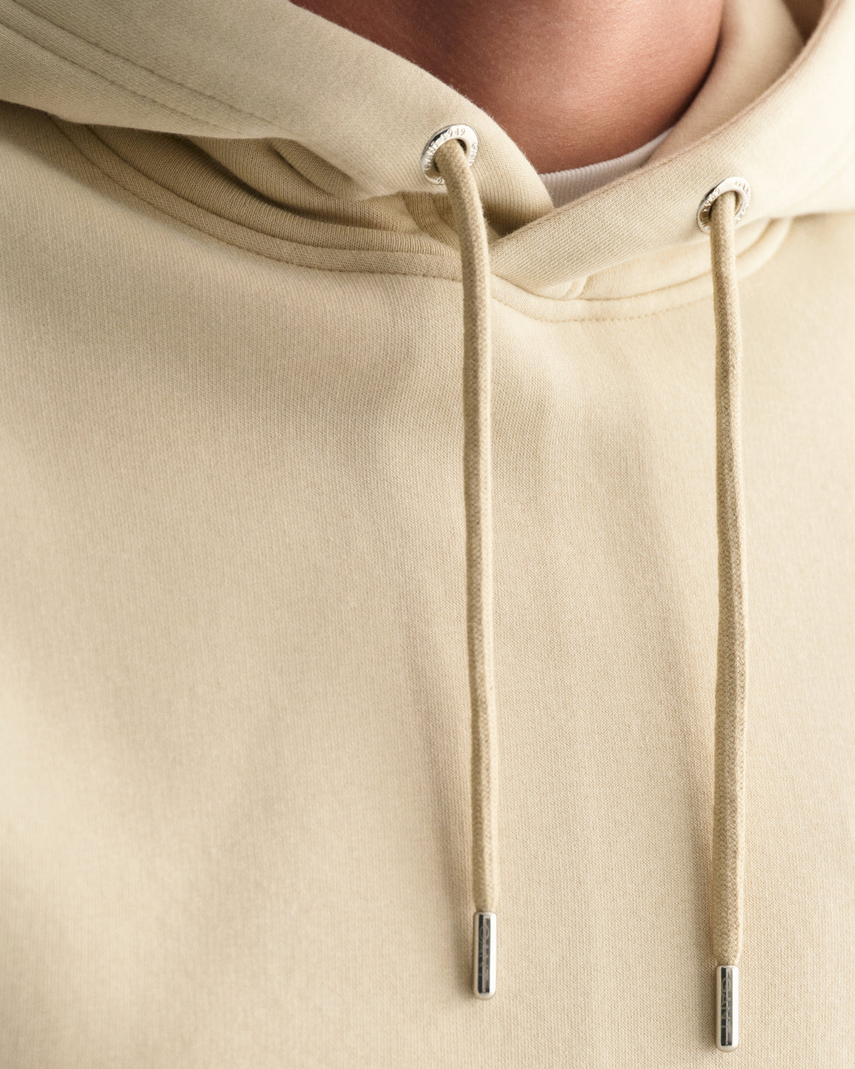 MODEL WEARING REG SHIELD HOODIE