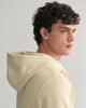 SILKY BEIGE, REG SHIELD FULL ZIP HOODIE, CLOSE-UP BY GANT AU.