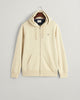 SILKY BEIGE, REG SHIELD FULL ZIP HOODIE, FLAT-LAY BY GANT AU.