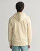 SILKY BEIGE, REG SHIELD FULL ZIP HOODIE, BACK-VIEW BY GANT AU.